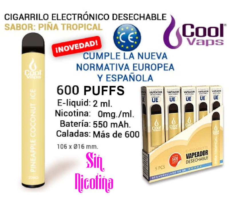 Pod Cool Vaps Piña colada 700 Pf 0mg